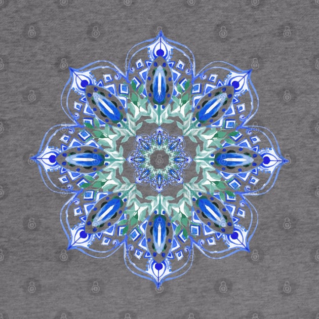 Mandala - Blue watercolor by aleibanez